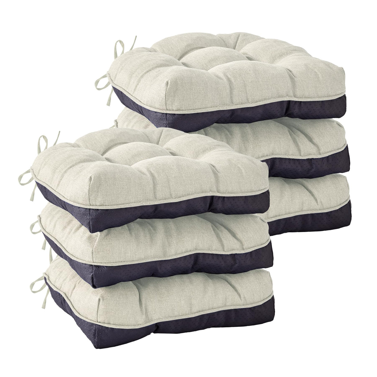IASEAHK Chair Cushions for Dining Chairs, 15.5" x 15.5" x 4", Navy Blue