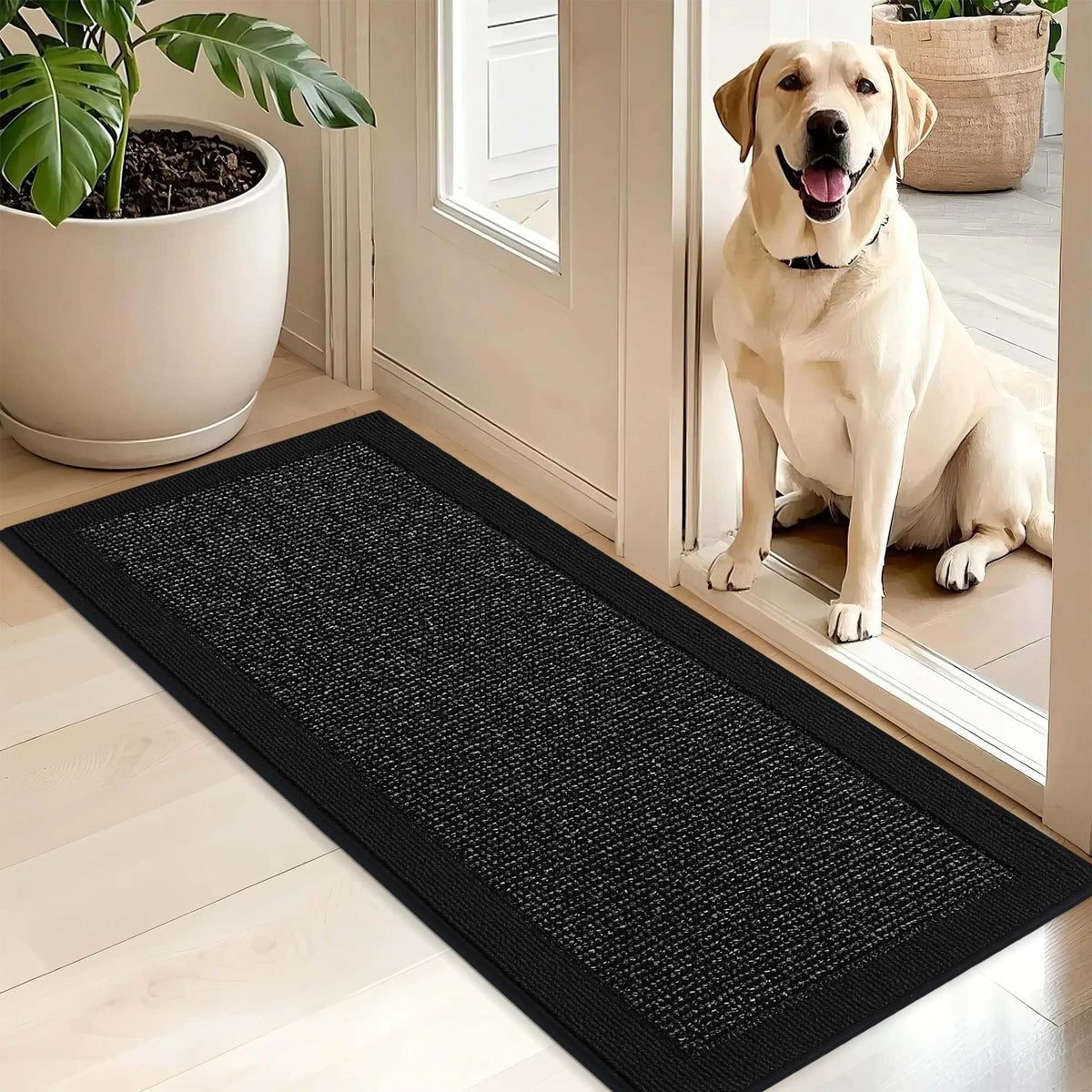 BEQHAUSE Indoor Door Mat 20" x 32", Dirt Trapper Door Mats, Taupe