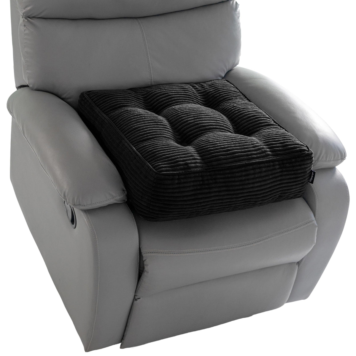 HIGOGOGO Tufted Corduroy Recliner Seat Cushion for Elderly, High Density Foam Large Square Seat Cushion for Recliner Chair, Floor Pillow, Office Chair, Car, No Pressure on Thighs, 20x20x4
