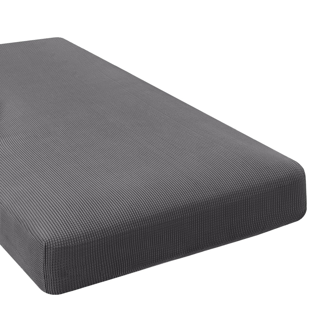 H.VERSAILTEX Super Stretch Individual Seat Cushion Covers Sofa Covers Couch Cushion Cover Slipcover Sets Thick Jacquard Textured Twill Fabric (3 Piece Sofa Cushion Covers, Grey)