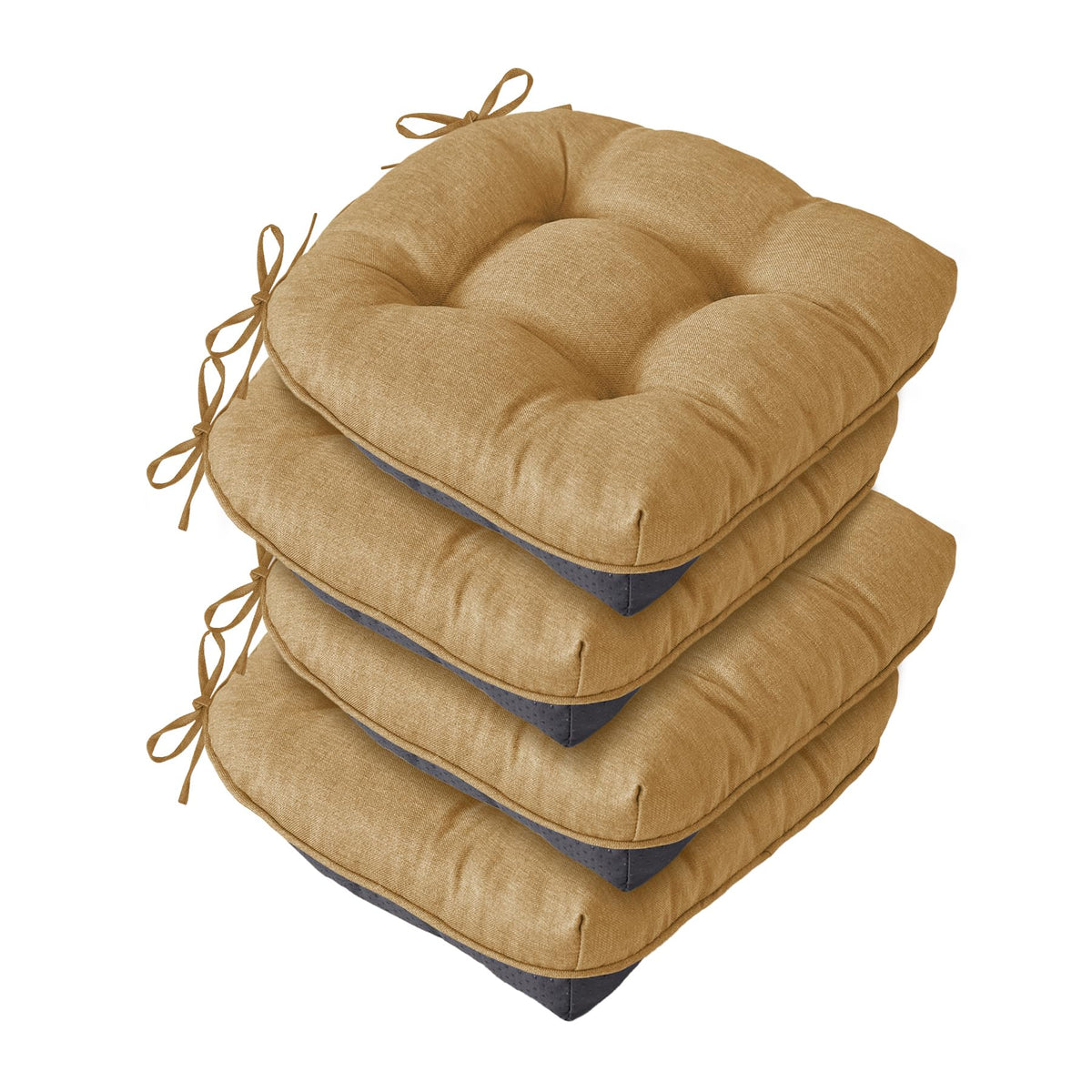 IASEAHK Chair Cushions for Dining Chairs, 15.5" x 15.5" x 4", Navy Blue