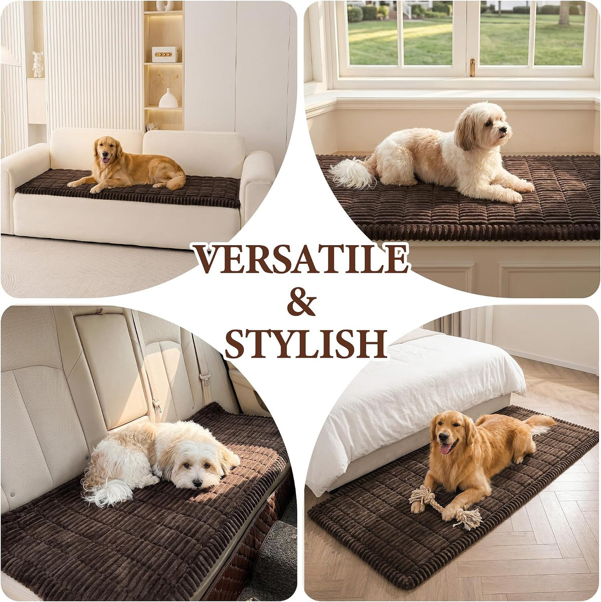 MEETSKY Couch Cover for Dogs, Washable Sofa Covers for 3 Cushion Couch