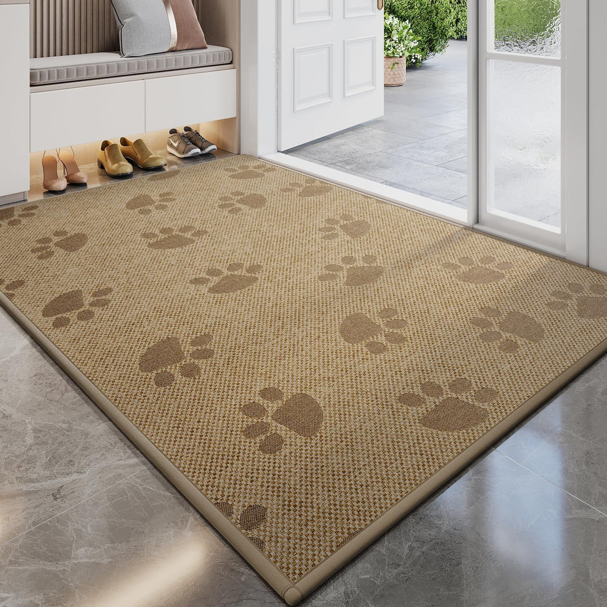 YDKGL Front Door Mat Indoor Entrance Non Slip Entry Doormat Gray 17"x30"