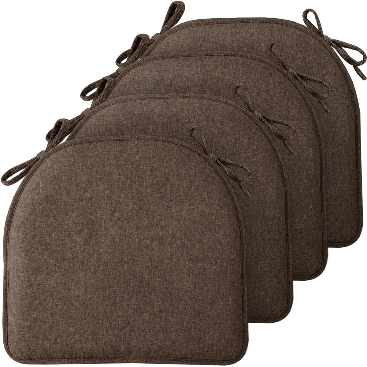 TushGuard Chair Cushions, 4 Pack Memory Foam Chair Pads, Grey