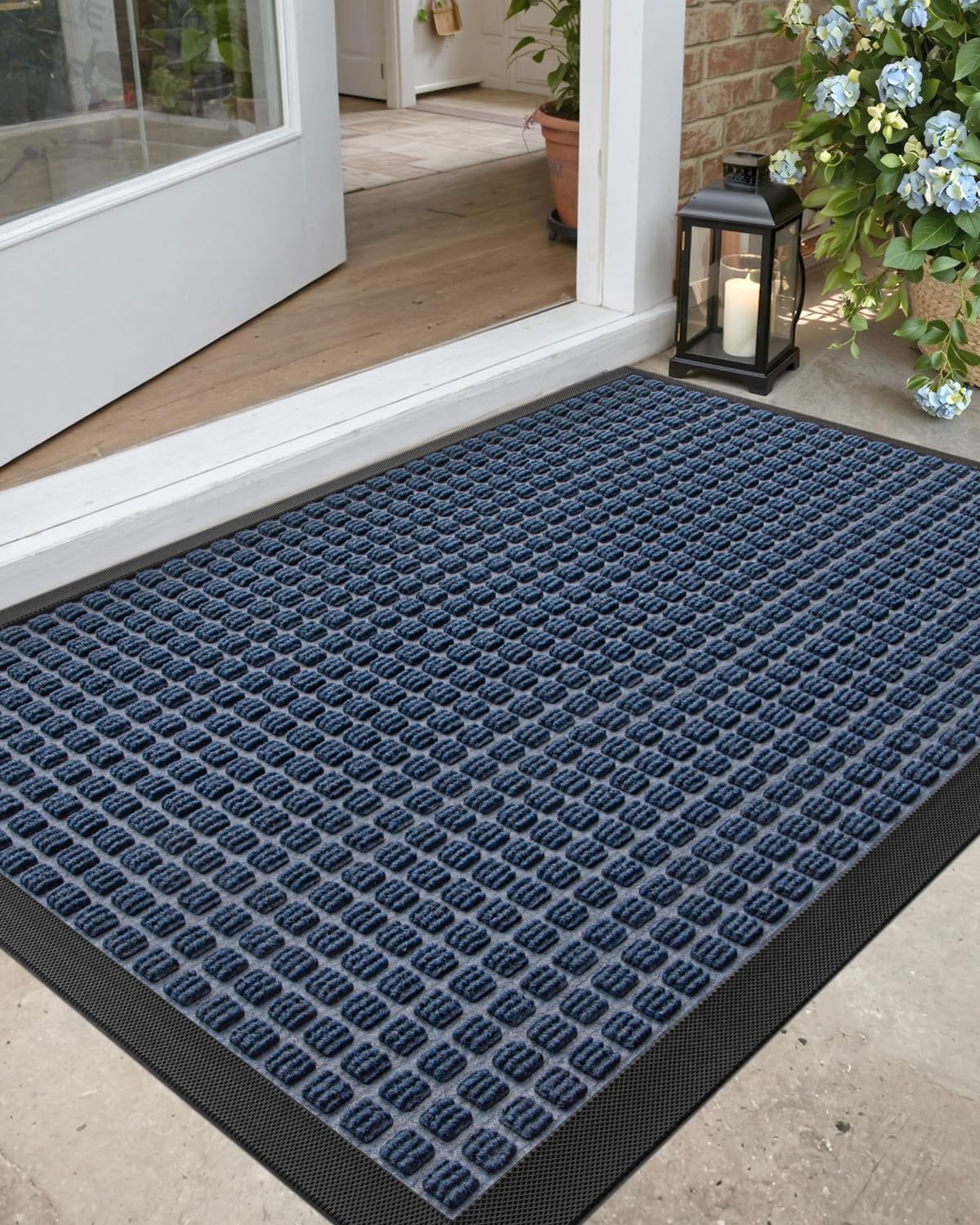 DEXI Front Door Mat Outside Entrance 24x36 Welcome Rubber Entry Doormat