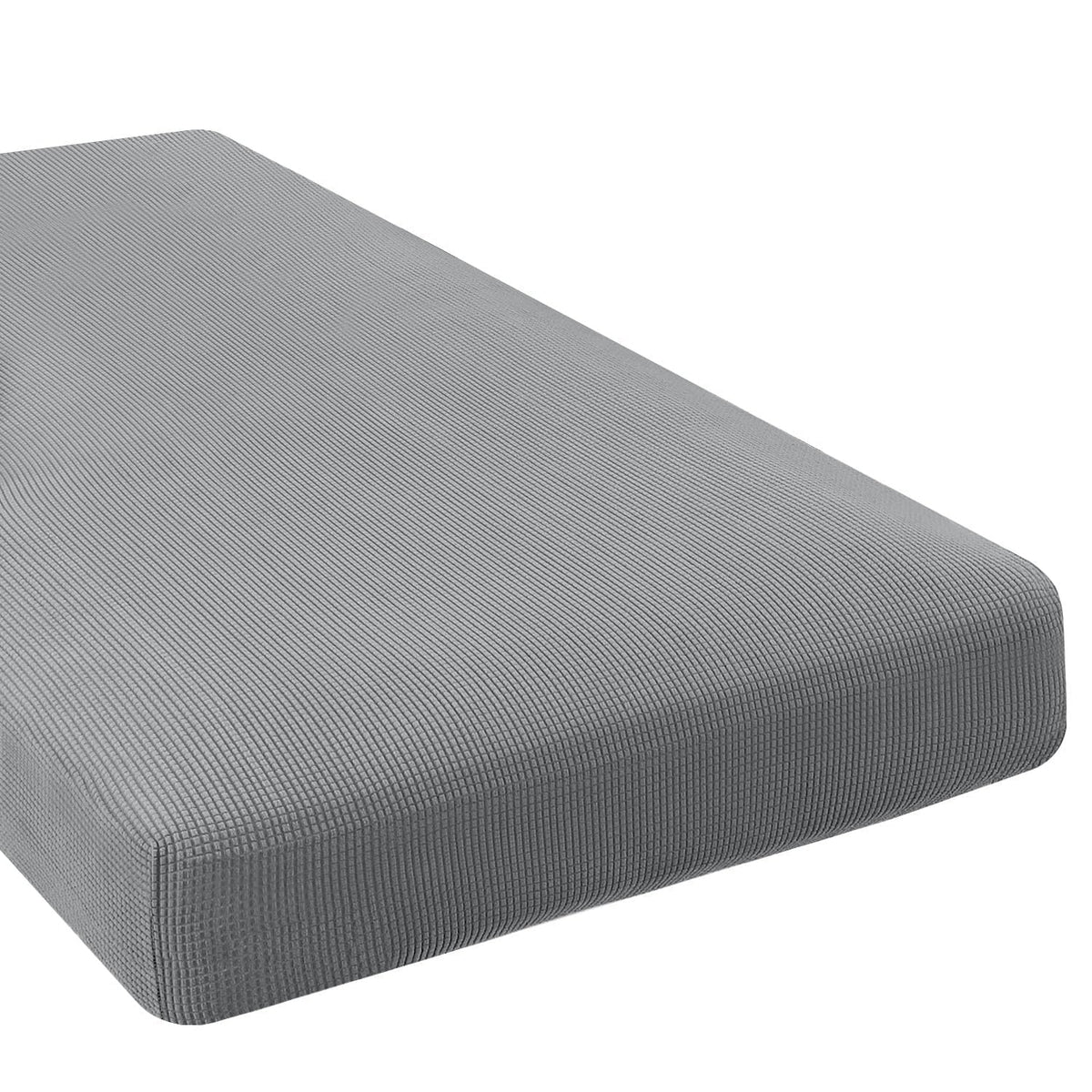 H.VERSAILTEX Super Stretch Individual Seat Cushion Covers Sofa Covers Couch Cushion Cover Slipcover Sets Thick Jacquard Textured Twill Fabric (3 Piece Sofa Cushion Covers, Grey)