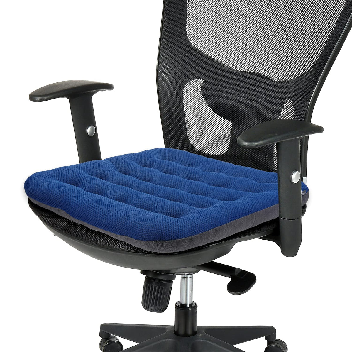 SINOSSO Excellent Support Effect Office Chair Cushion 1 Pack, Luxury Air Mesh Breathable Non-Slip Desk Computer Seat Cushion, Kitchen Dining Room Square Chair Pad (1 Count, Black)