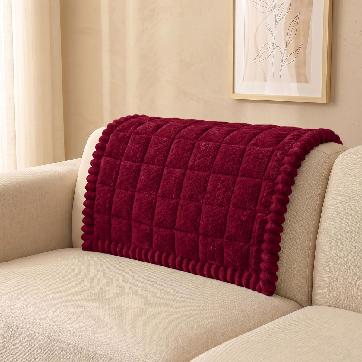 Smiry Couch Cover for Dogs, Non Slip Fuzzy Pet Sofa Covers Washable