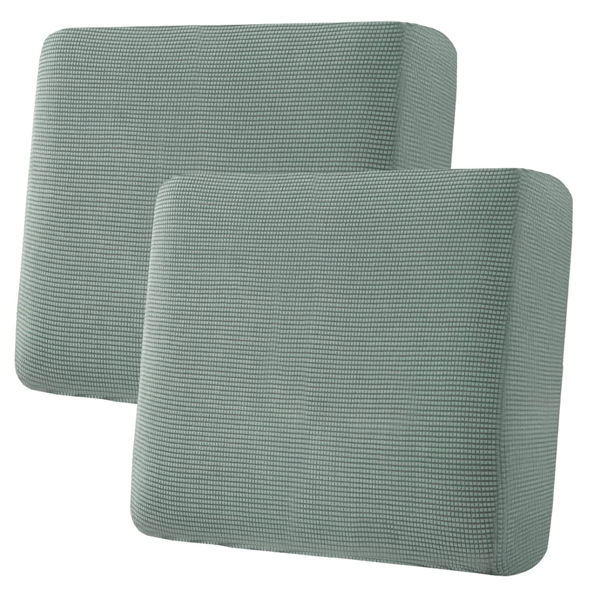 H.VERSAILTEX Super Stretch Individual Seat Cushion Covers Sofa Covers Couch Cushion Cover Slipcover Sets Thick Jacquard Textured Twill Fabric (3 Piece Sofa Cushion Covers, Grey)