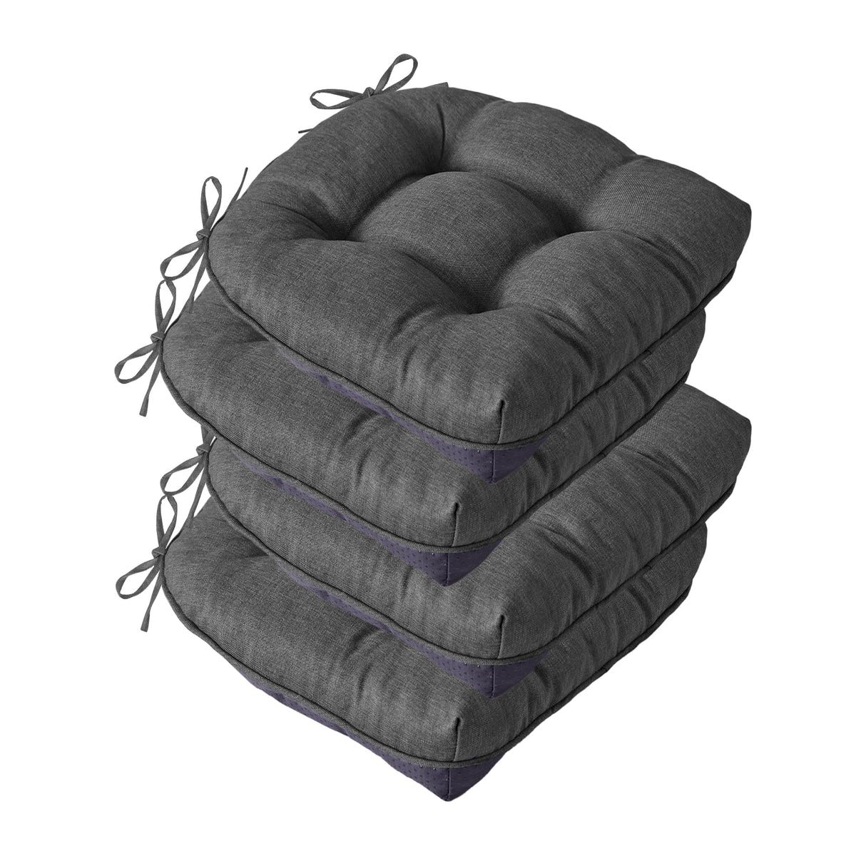 IASEAHK Chair Cushions for Dining Chairs, 15.5" x 15.5" x 4", Navy Blue