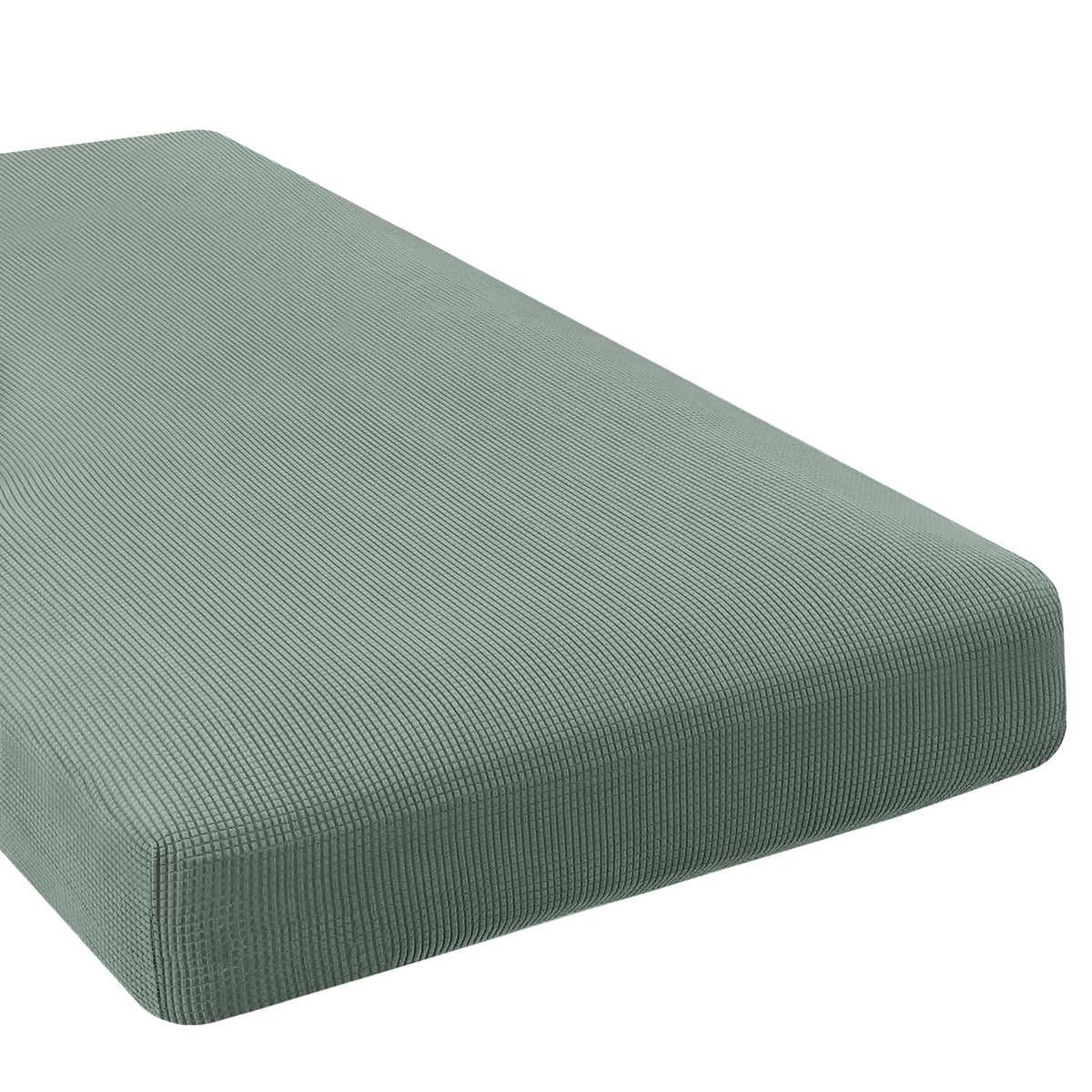 H.VERSAILTEX Super Stretch Individual Seat Cushion Covers Sofa Covers Couch Cushion Cover Slipcover Sets Thick Jacquard Textured Twill Fabric (3 Piece Sofa Cushion Covers, Grey)