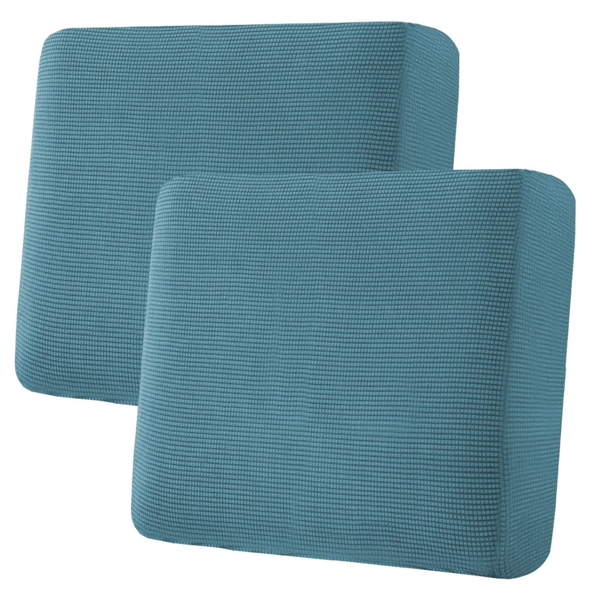 H.VERSAILTEX Super Stretch Individual Seat Cushion Covers Sofa Covers Couch Cushion Cover Slipcover Sets Thick Jacquard Textured Twill Fabric (3 Piece Sofa Cushion Covers, Grey)