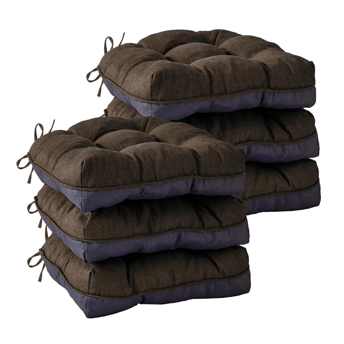 IASEAHK Chair Cushions for Dining Chairs, 15.5" x 15.5" x 4", Navy Blue