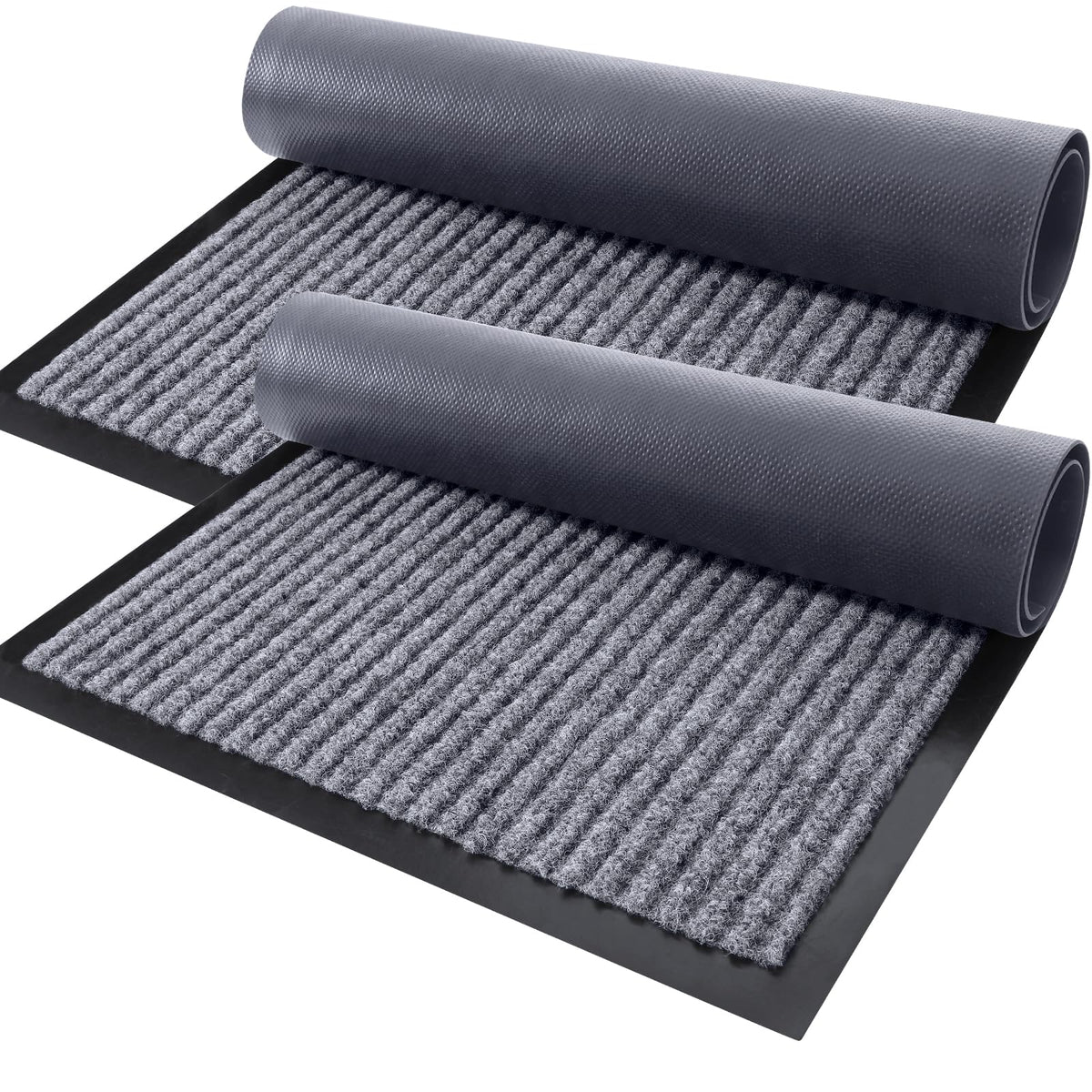 OLANLY 2-Pack Front Door Mats 29.5x17, Waterproof Heavy-Duty Doormats