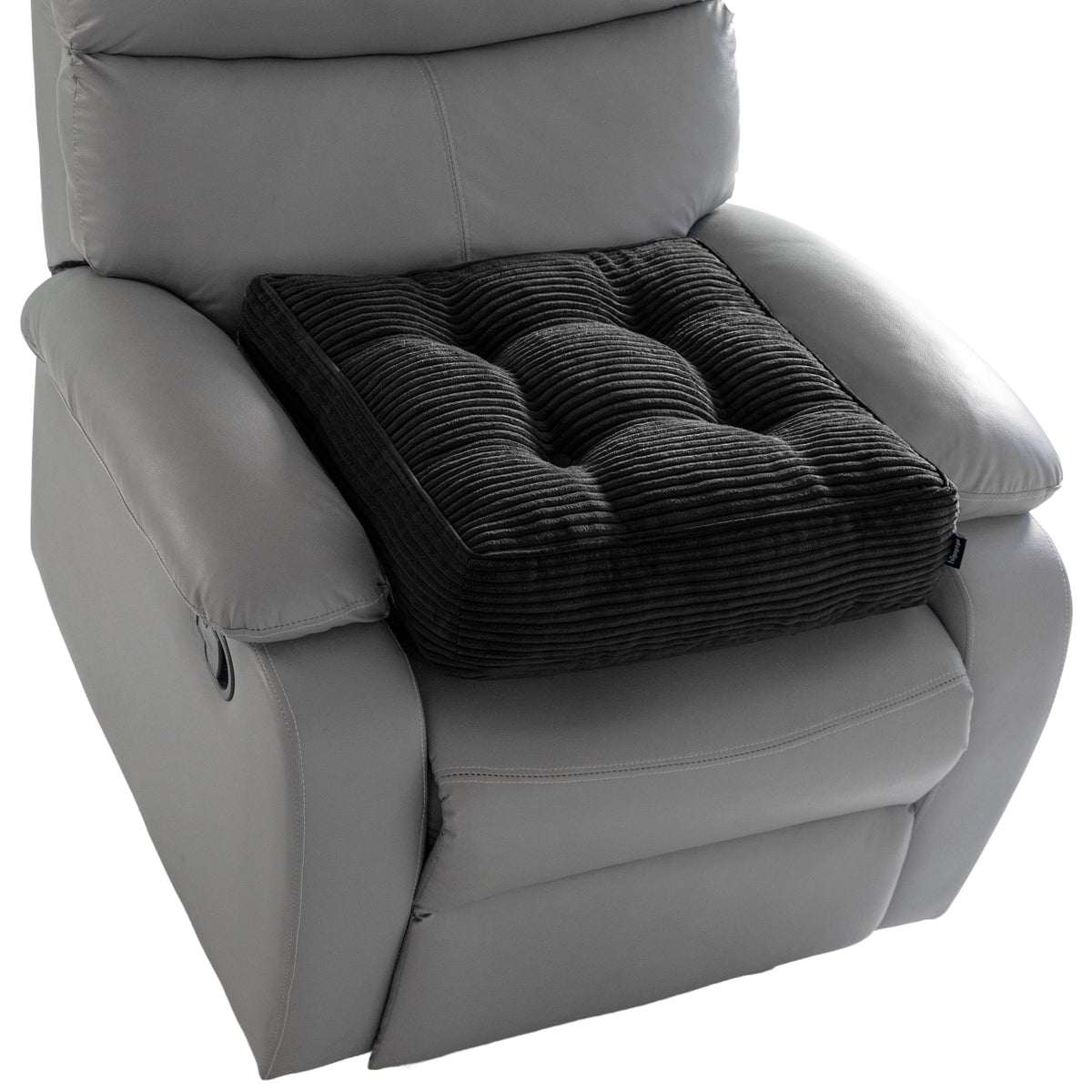 HIGOGOGO Tufted Corduroy Recliner Seat Cushion for Elderly, High Density Foam Large Square Seat Cushion for Recliner Chair, Floor Pillow, Office Chair, Car, No Pressure on Thighs, 20x20x4