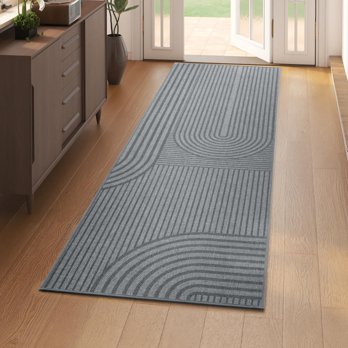 Door Mat Indoor Entrance Front Entry Mats,17''x30'',Brown