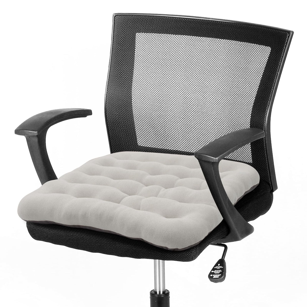 BUYUE Good Support Office Chair Cushion Padded, Soft Velvet Comfortable Non-Slip Seat Cushion for Computer Desk Kitchen Chair (1 Count, Black)