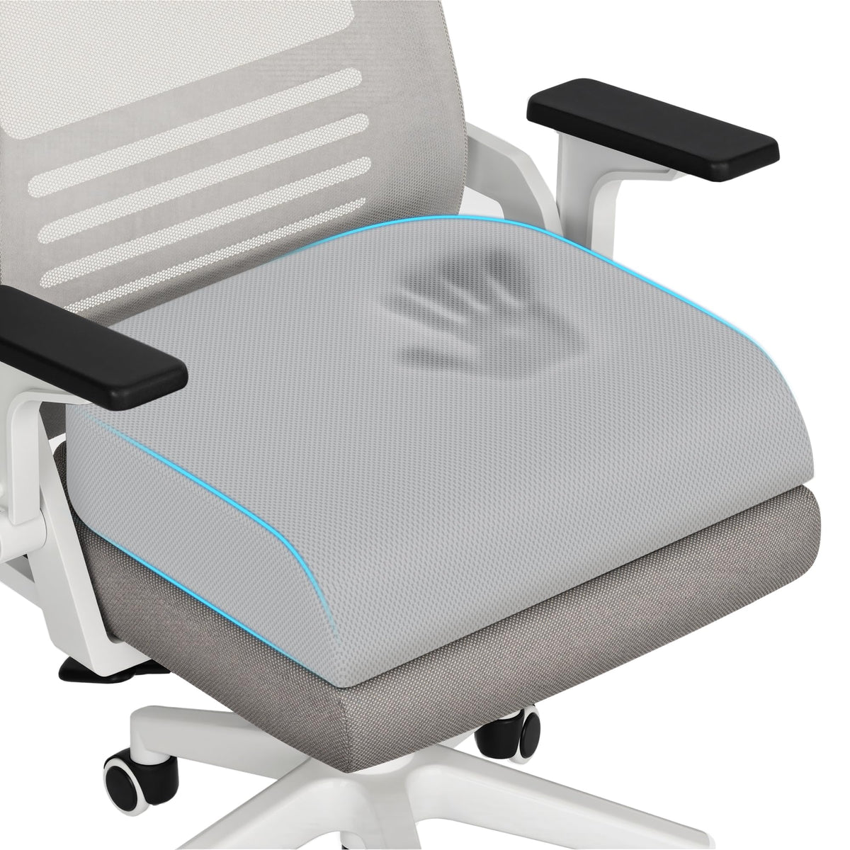 TranquilRelax Memory Foam Seat Cushion for Office Chair, 3-Inch, Black