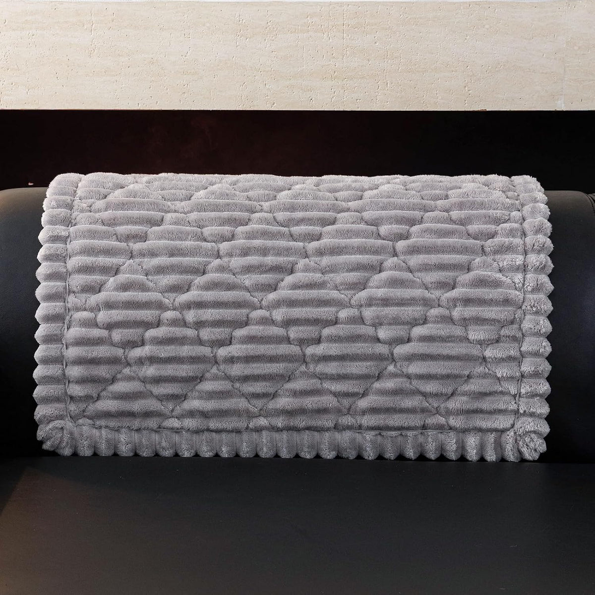 Plush Couch Cover for Pet,Dog Couch Cover for Sofa,Light Gray