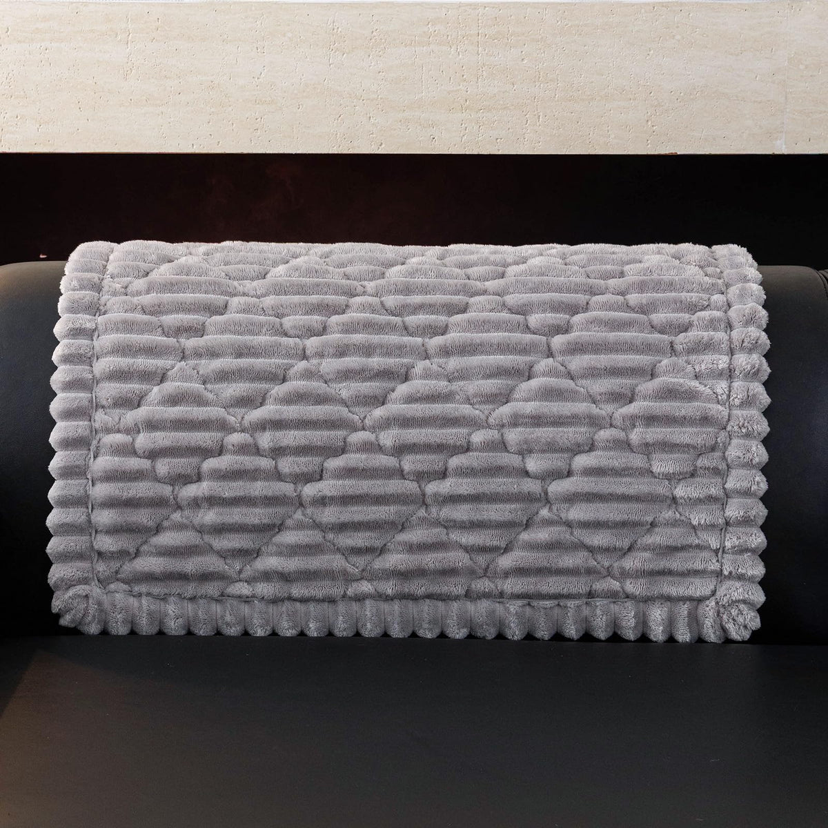 Plush Couch Cover for Pet,Dog Couch Cover for Sofa,Light Gray
