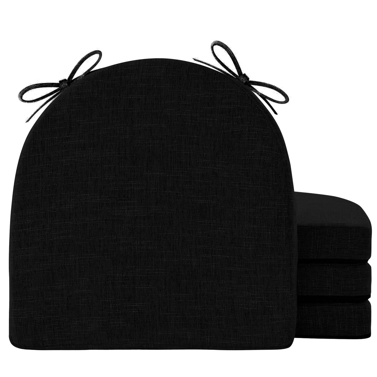 IPYNBAP Chair Cushions for Dining Chairs, Kitchen Chair Cushions, 16'' x 16'' x 2'', Non Slip Indoor Seat Cushions, Chair Pads for Dining Chairs with Ties & Removable Cover, Set of 4, Navy