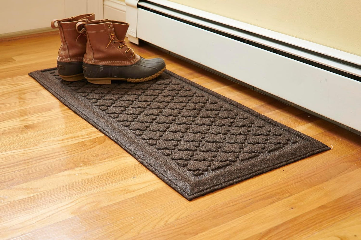 Mats Inc. Artisan Entry Indoor Mats for Entryway, Durable & Easy to Clean Tray for Boots, Anti-Slip & Water-Resistant for Front Room, Made in The USA, 15" x 36", Graphite