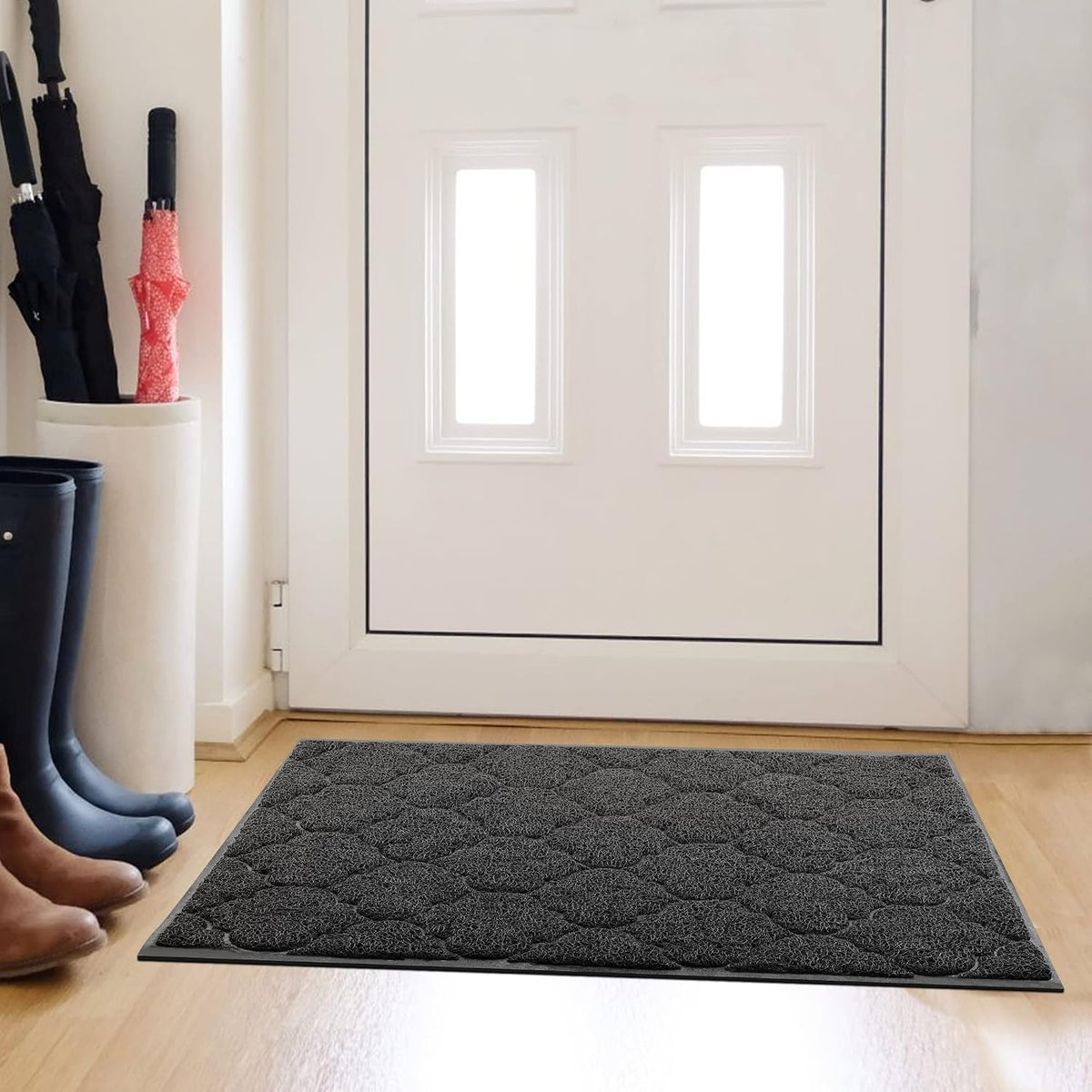 Cosyearn Door Mat, 46x35, Black, Indoor Outdoor Front Entryway Doormat