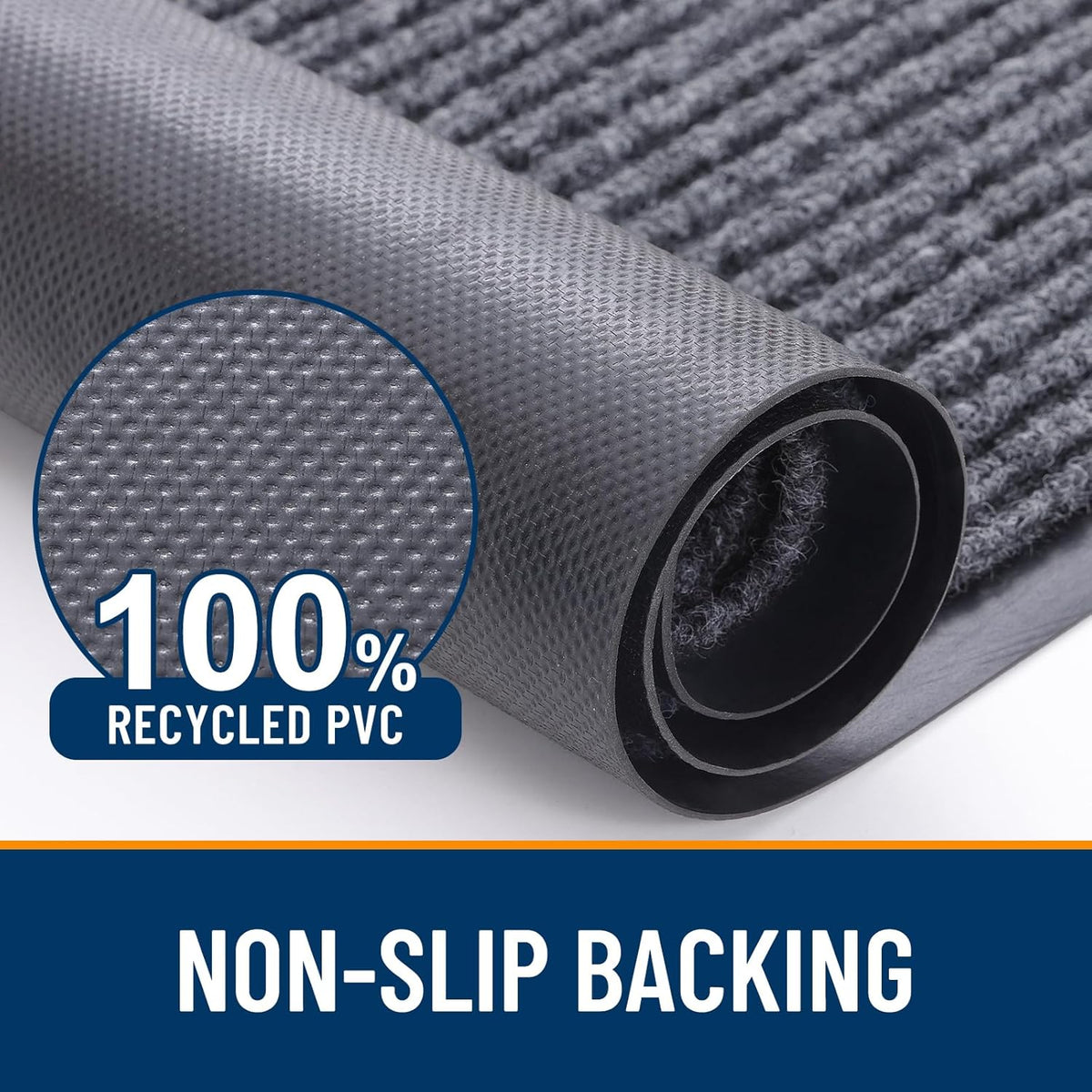 OLANLY 2-Pack Front Door Mats 29.5x17, Waterproof Heavy-Duty Doormats
