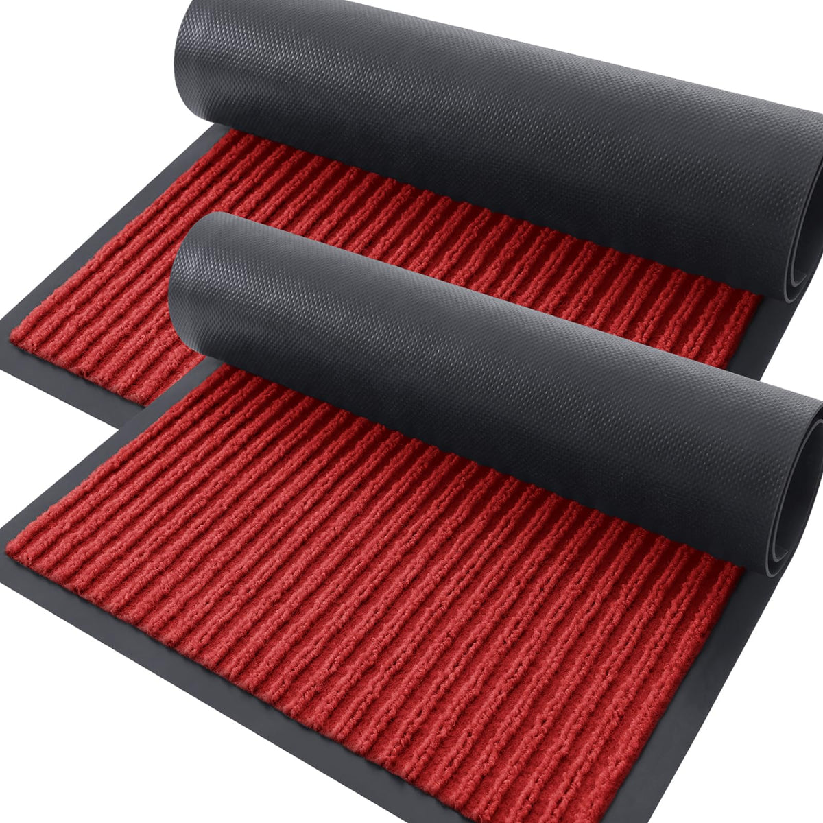 OLANLY 2-Pack Front Door Mats 29.5x17, Waterproof Heavy-Duty Doormats
