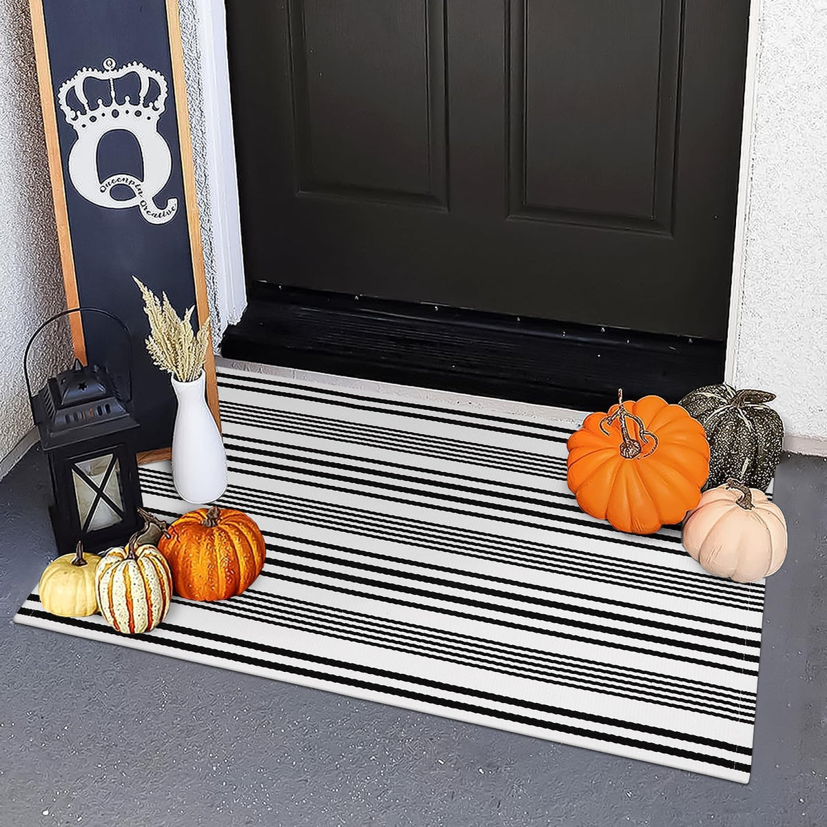 OJIA Front Door Mat 24"x51", Striped Porch Rug Outdoor Door Mat Fall Decor