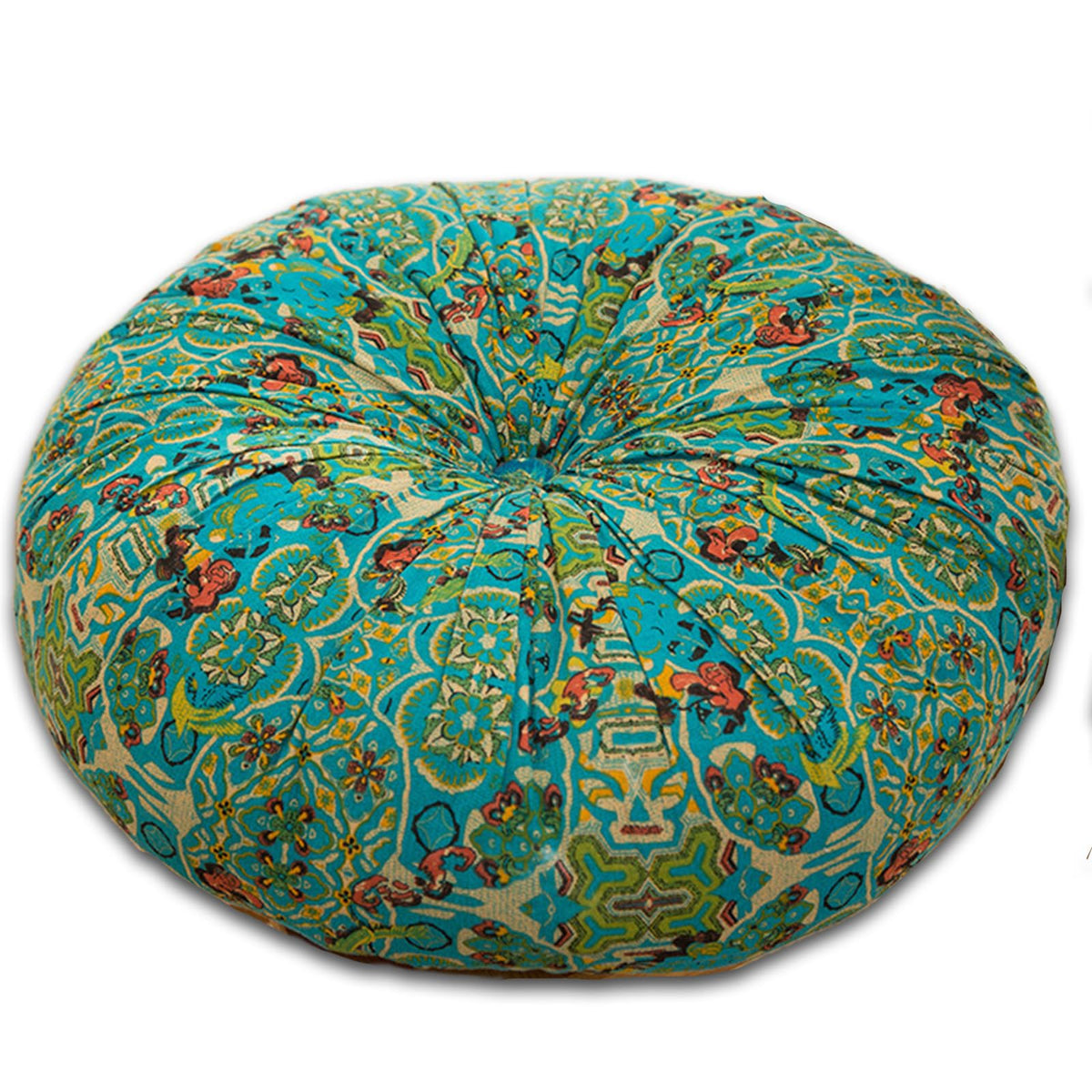 ELEFOCUS Blue Bohemian Seat Cushion,Indoor Boho Chair Cushions for Dining Chairs,Square Chair Pad,Decorative Seat Cushions for Kitchen Chairs (Blue Square A 16X16)