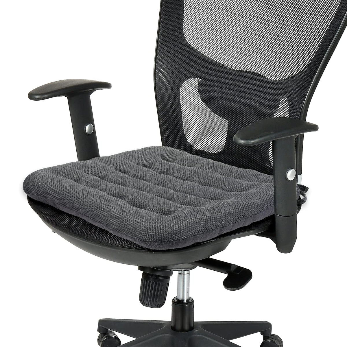 SINOSSO Excellent Support Effect Office Chair Cushion 1 Pack, Luxury Air Mesh Breathable Non-Slip Desk Computer Seat Cushion, Kitchen Dining Room Square Chair Pad (1 Count, Black)