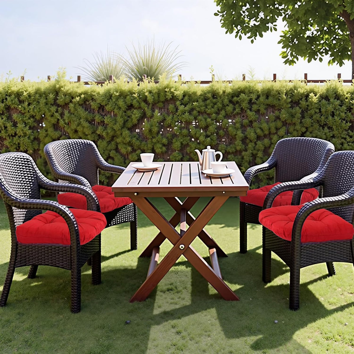 MTMR 2Pcs Outdoor Chair Cushions, Patio Furniture Seat Pads, Waterproof