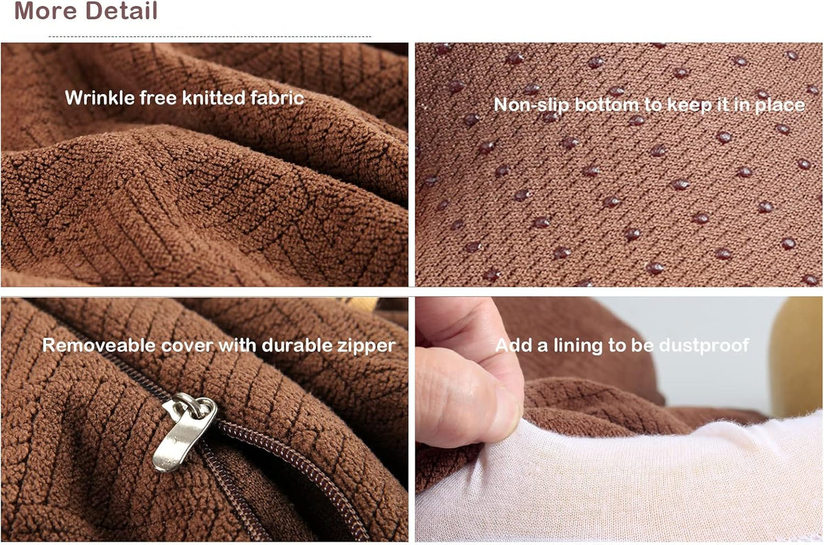 Sigmat Recliner Seat Cushion Memory Foam 20x20x3 in Coffee