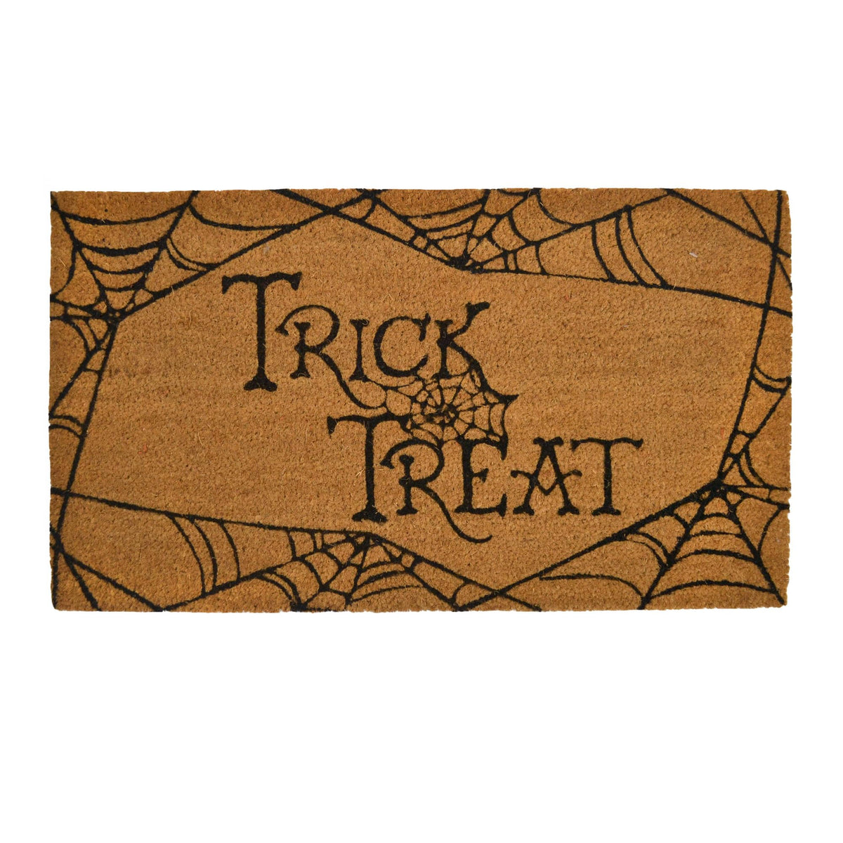 Coco Coir Door Mat Plain Welcome Mat with Stripes Beige 30x17