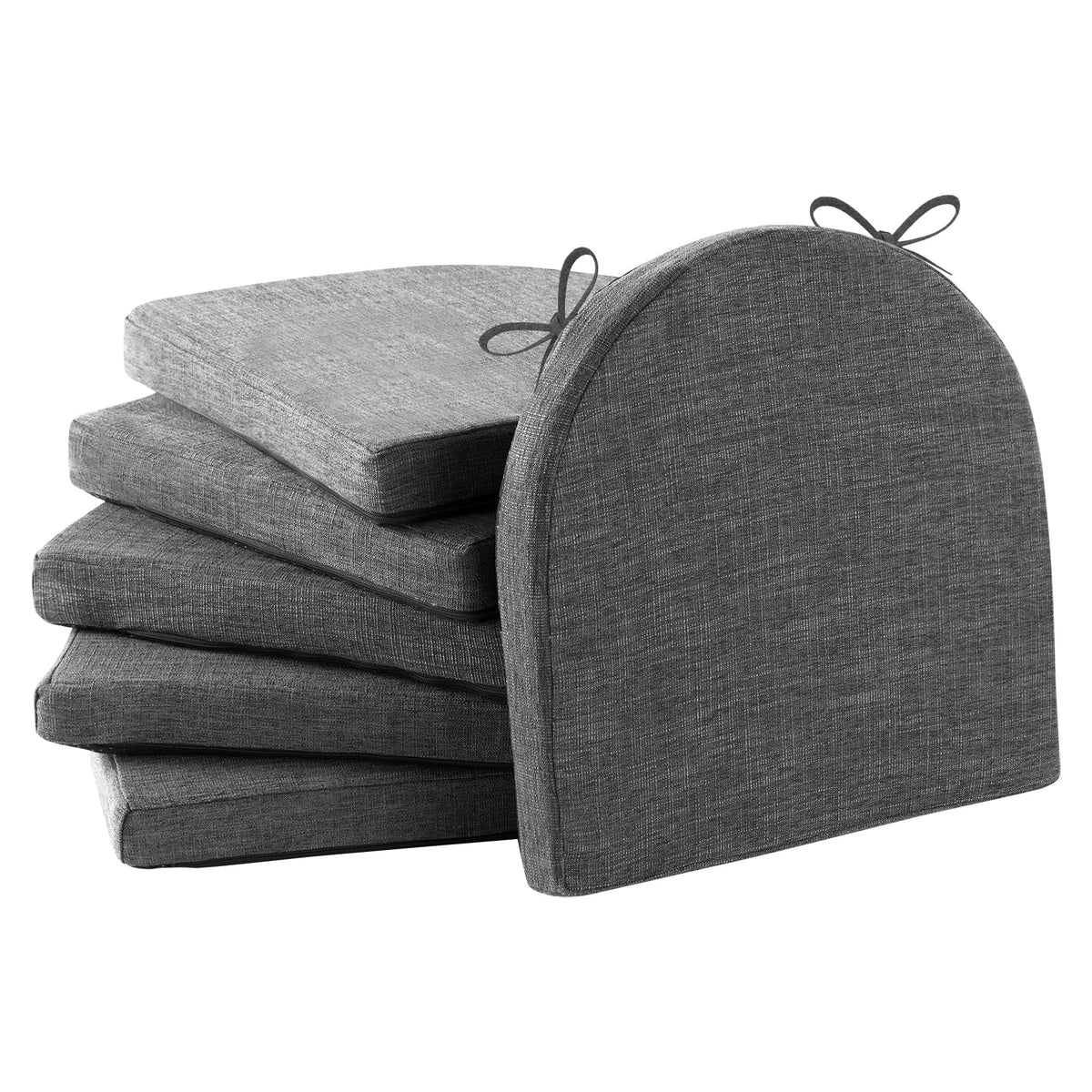 IPYNBAP Chair Cushions for Dining Chairs, Kitchen Chair Cushions, 16'' x 16'' x 2'', Non Slip Indoor Seat Cushions, Chair Pads for Dining Chairs with Ties & Removable Cover, Set of 4, Navy