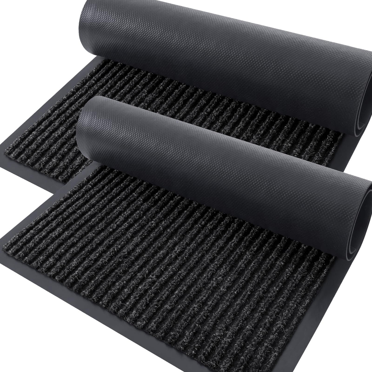 OLANLY 2-Pack Front Door Mats 29.5x17, Waterproof Heavy-Duty Doormats