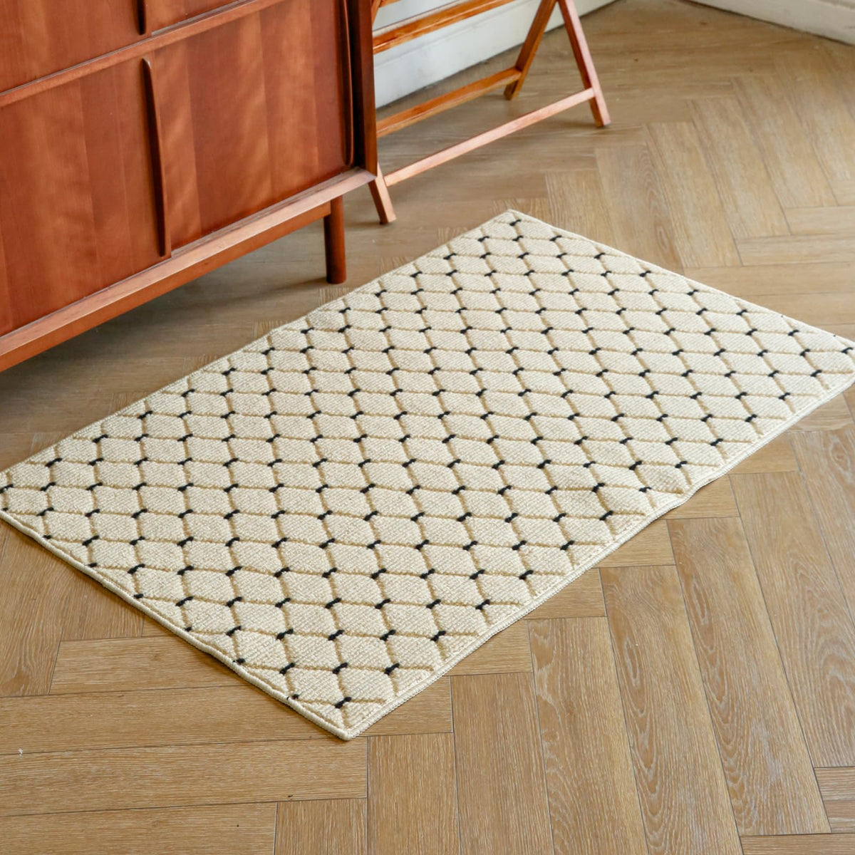 24"x36" Indoor Mats for Entryway, Black White