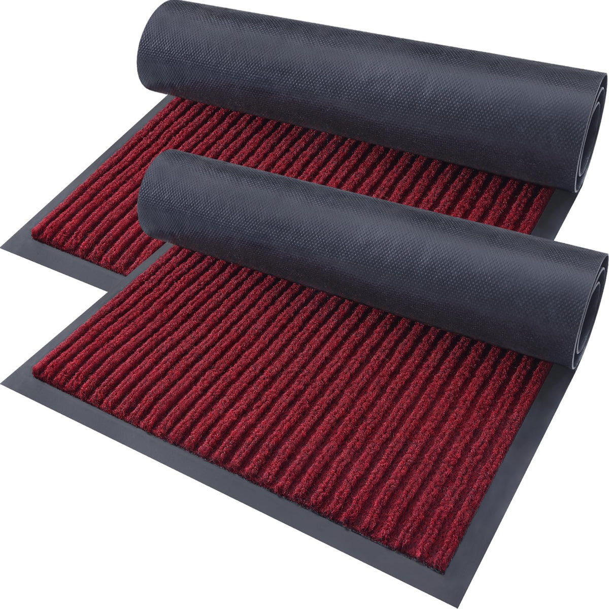 OLANLY 2-Pack Front Door Mats 29.5x17, Waterproof Heavy-Duty Doormats