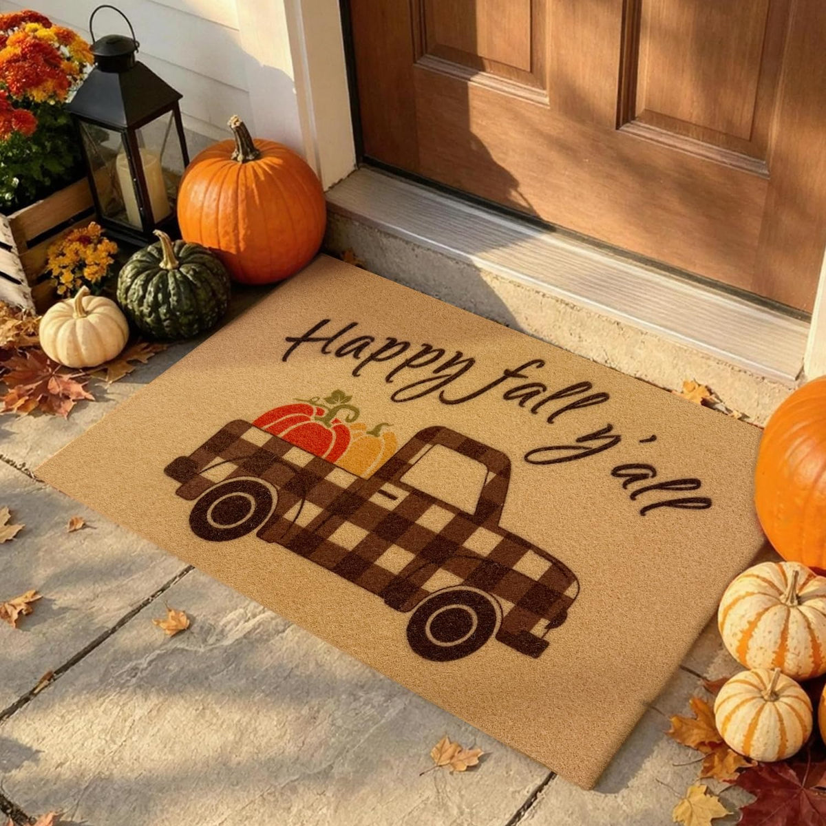 Halloween Door Mat, Non Slip Front Welcome Mat Outdoor Indoor 17x30