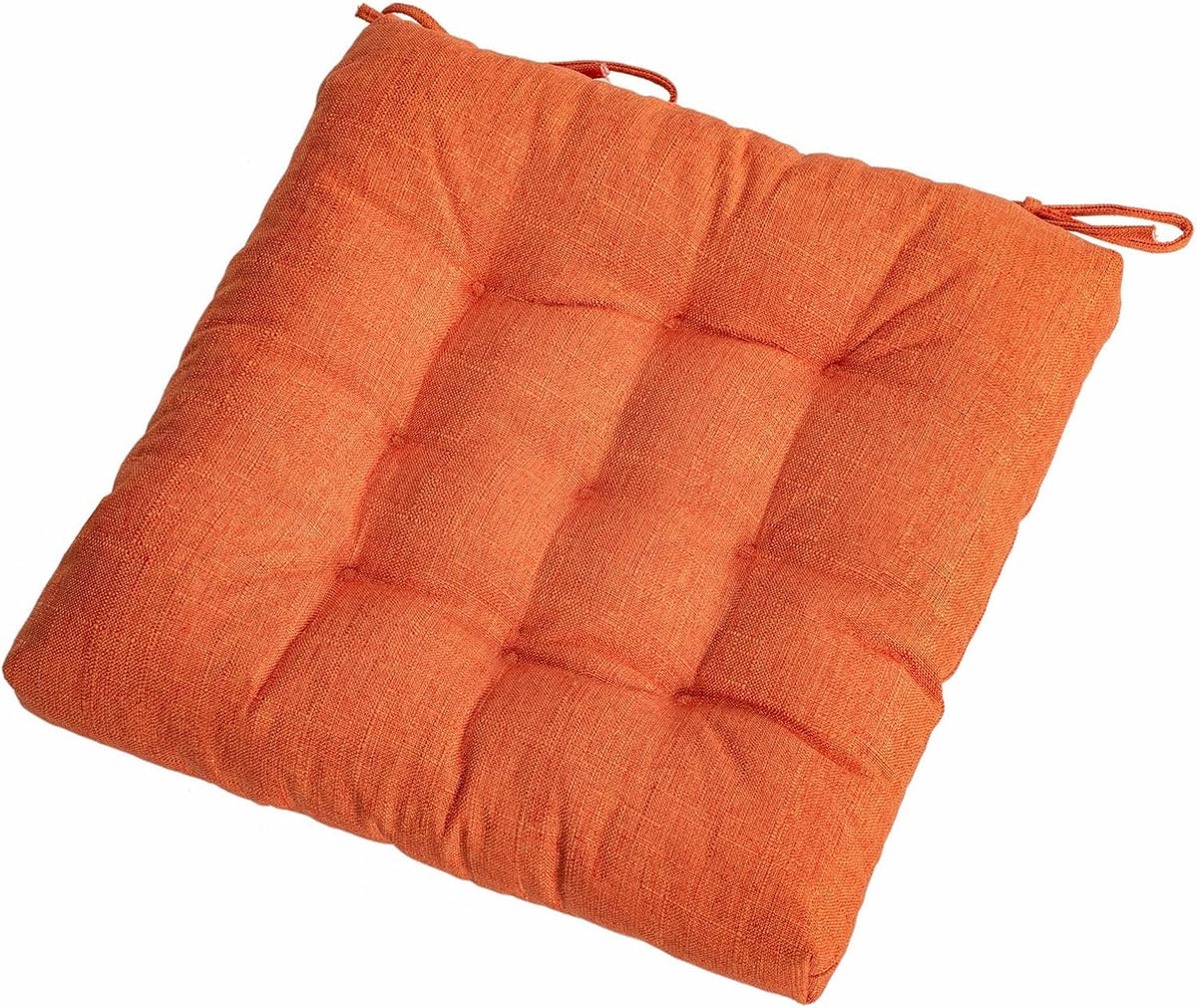 SQUARE MOON 4 Pack Chair Cushions, Seat Cushions, Chair Pads, Chair Mat for Indoor, Outdoor Dining Chair, Kitchen Chairs, Dining Room Chairs (16" × 16" × 4 Pack, Orange)