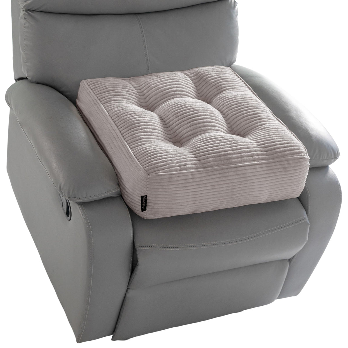 HIGOGOGO Tufted Corduroy Recliner Seat Cushion for Elderly, High Density Foam Large Square Seat Cushion for Recliner Chair, Floor Pillow, Office Chair, Car, No Pressure on Thighs, 20x20x4