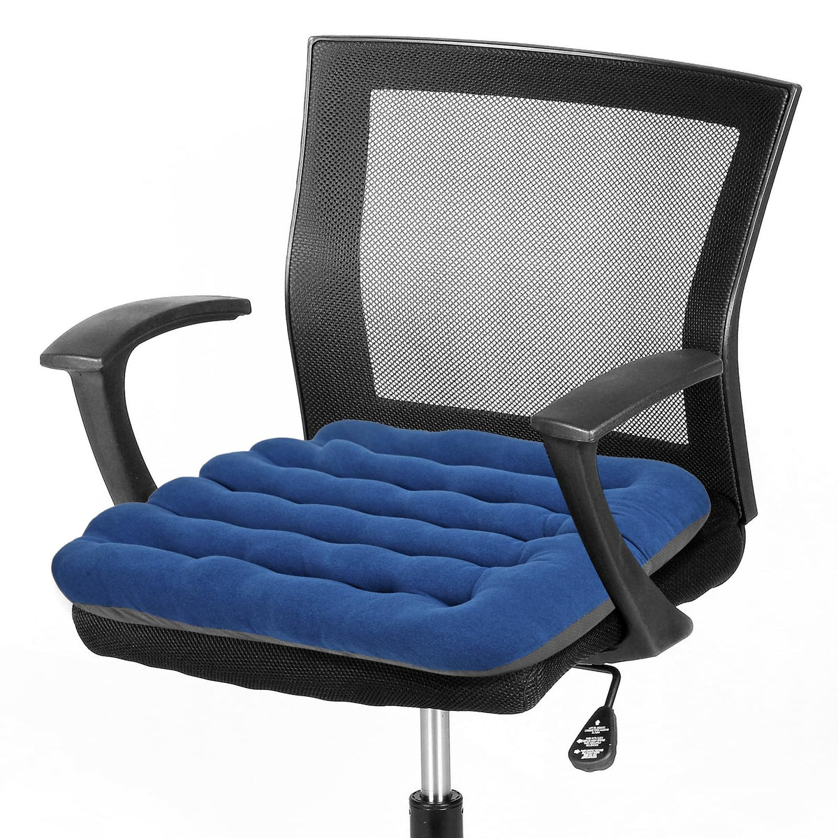 BUYUE Good Support Office Chair Cushion Padded, Soft Velvet Comfortable Non-Slip Seat Cushion for Computer Desk Kitchen Chair (1 Count, Black)