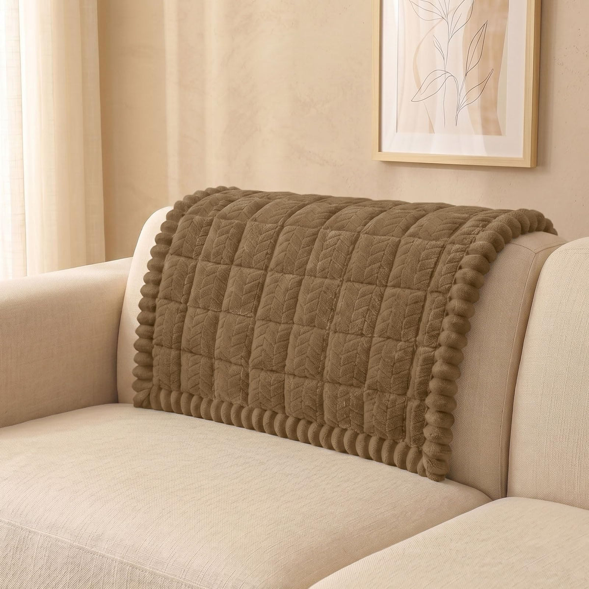 Smiry Couch Cover for Dogs, Non Slip Fuzzy Pet Sofa Covers Washable