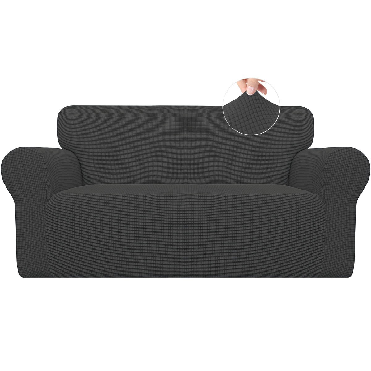 Easy-Going Stretch Couch Covers for Sofa Washable Large Black
