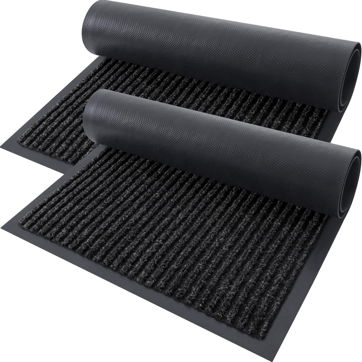 OLANLY 2-Pack Front Door Mats 29.5x17, Waterproof Heavy-Duty Doormats