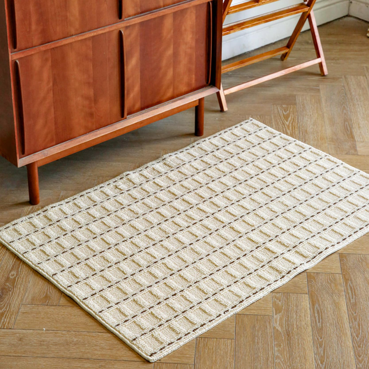 24"x36" Indoor Mats for Entryway, Black White