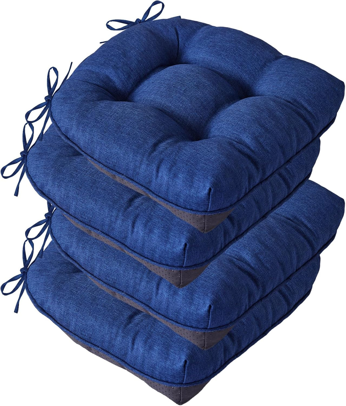 IASEAHK Chair Cushions for Dining Chairs, 15.5" x 15.5" x 4", Navy Blue