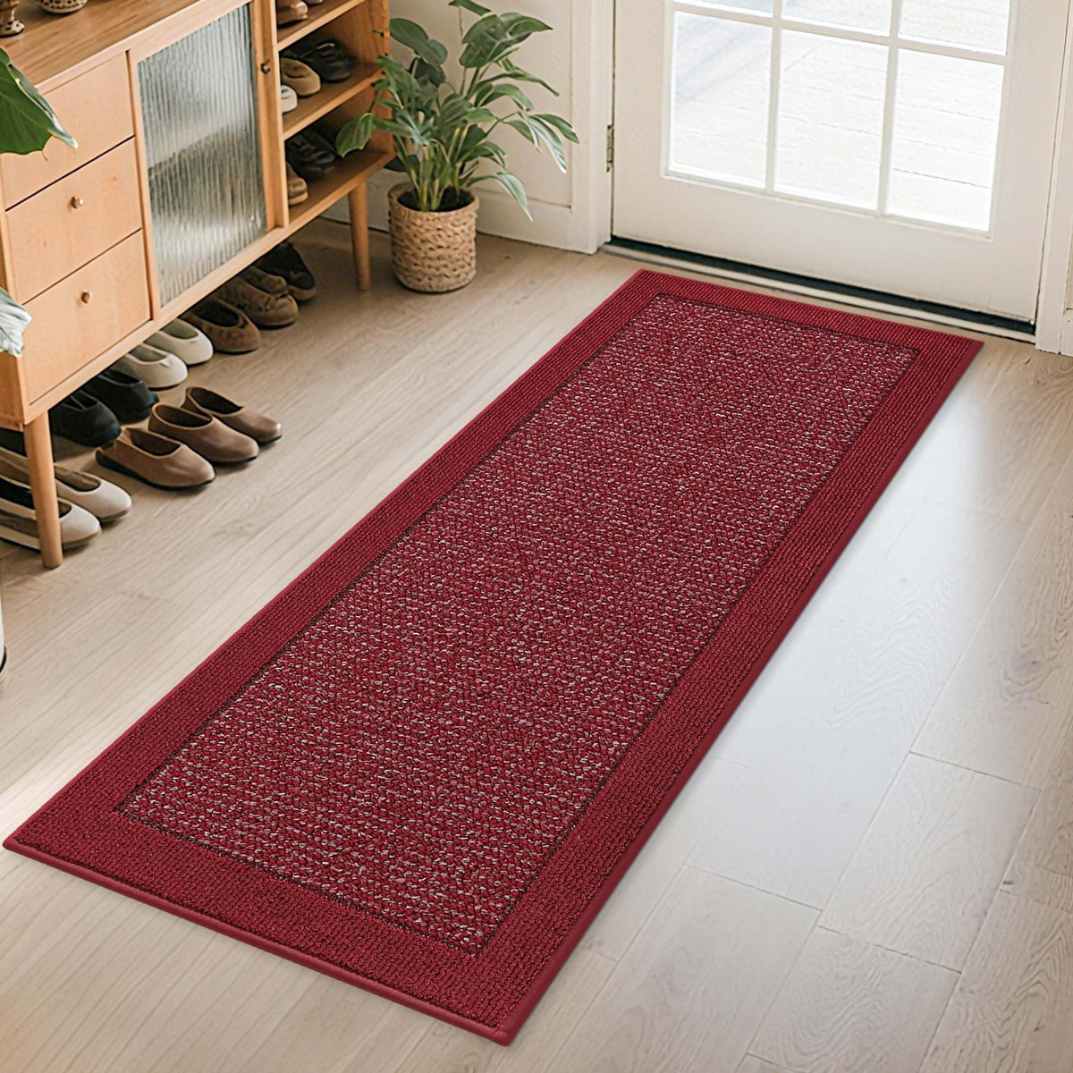 BEQHAUSE Indoor Door Mat 20" x 32", Dirt Trapper Door Mats, Taupe