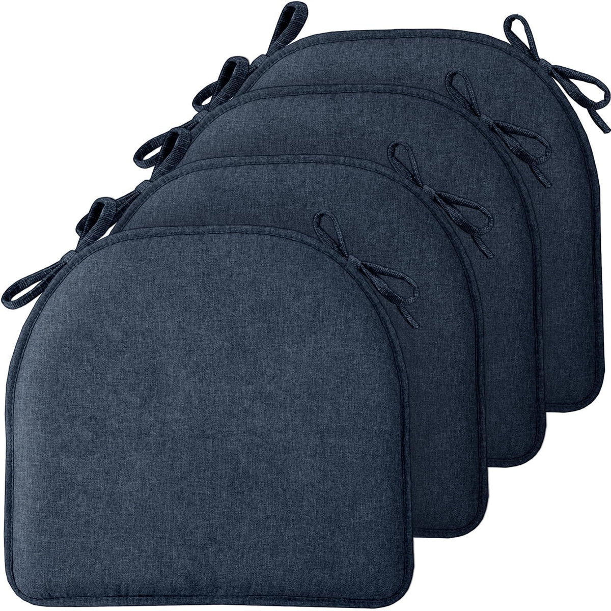 TushGuard Chair Cushions, 4 Pack Memory Foam Chair Pads, Grey